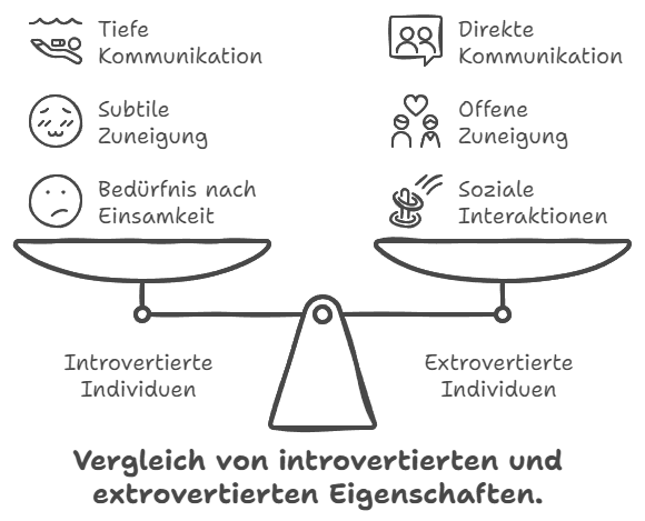 Unterschiede zwischen introvertierten und extrovertierten Personen