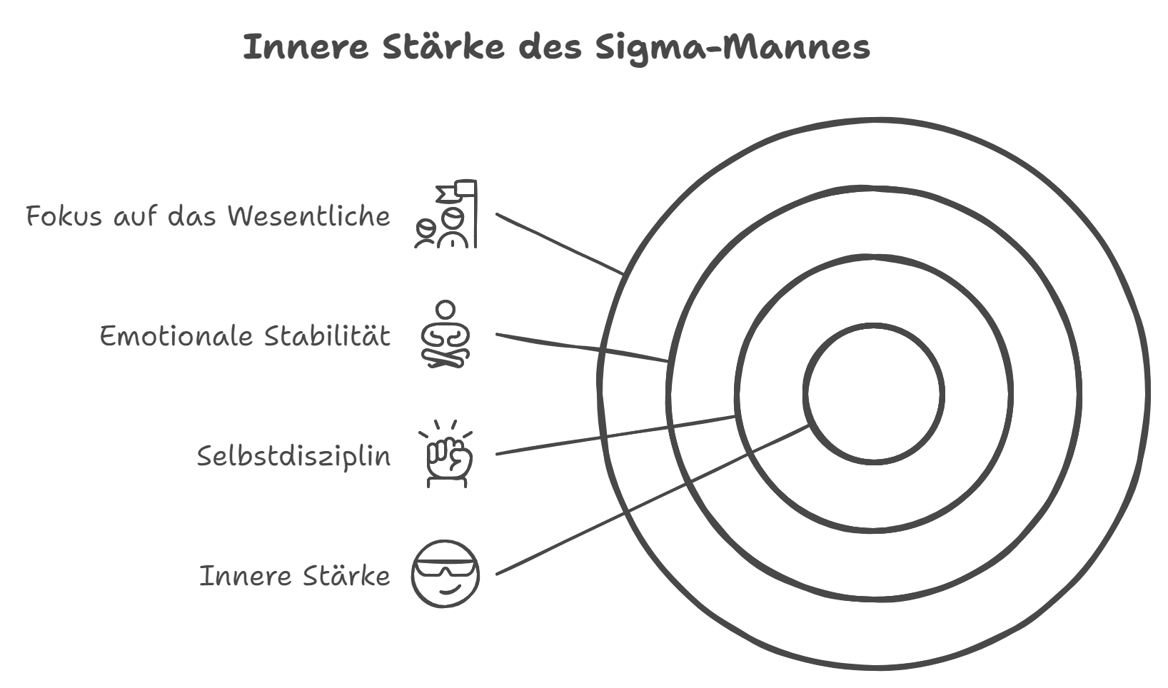 Innere Stärke des Sigma Mannes