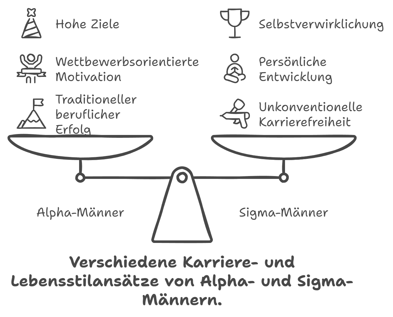 Sigma-Mann vs. Alpha-Mann Vergleich Karriere