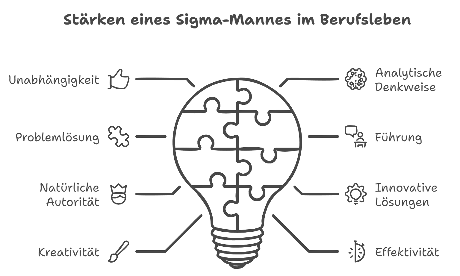 Stärken Sigma Mann Berufsleben