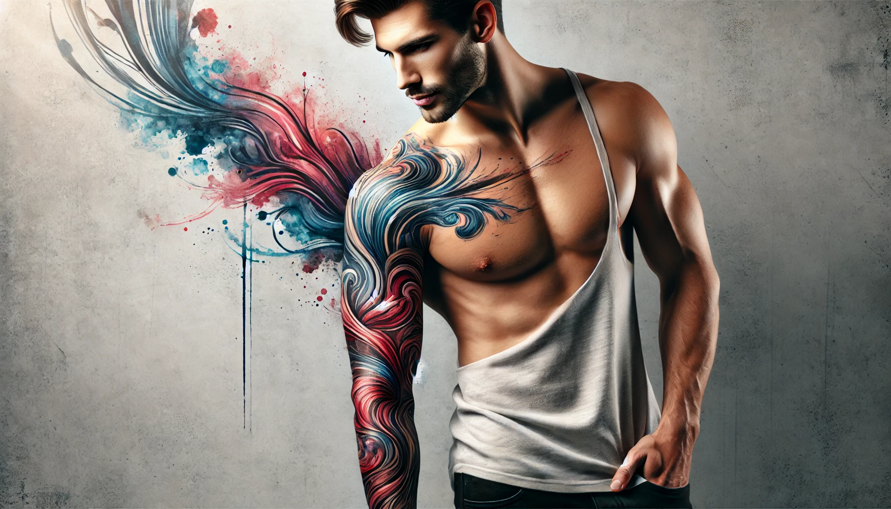 Abstrakte Aquarell-Tattoos